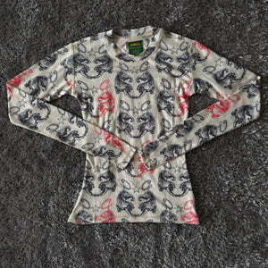 Womens Corteiz Tiger Cream Longsleeve