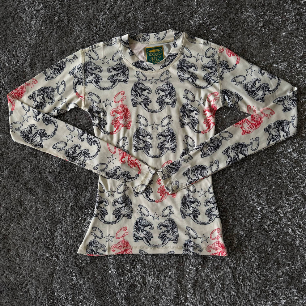 Womens Corteiz Tiger Cream Longsleeve 